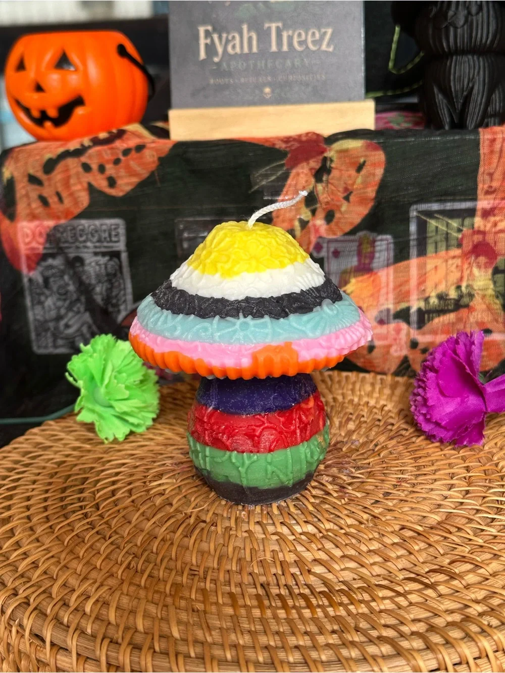 Magic Cauldron Toadstool Candle
